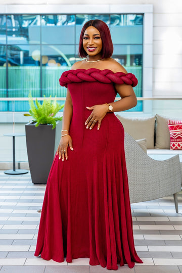 Hadassah Twist Dress | Wine