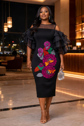Jackie Floral Midi Dress
