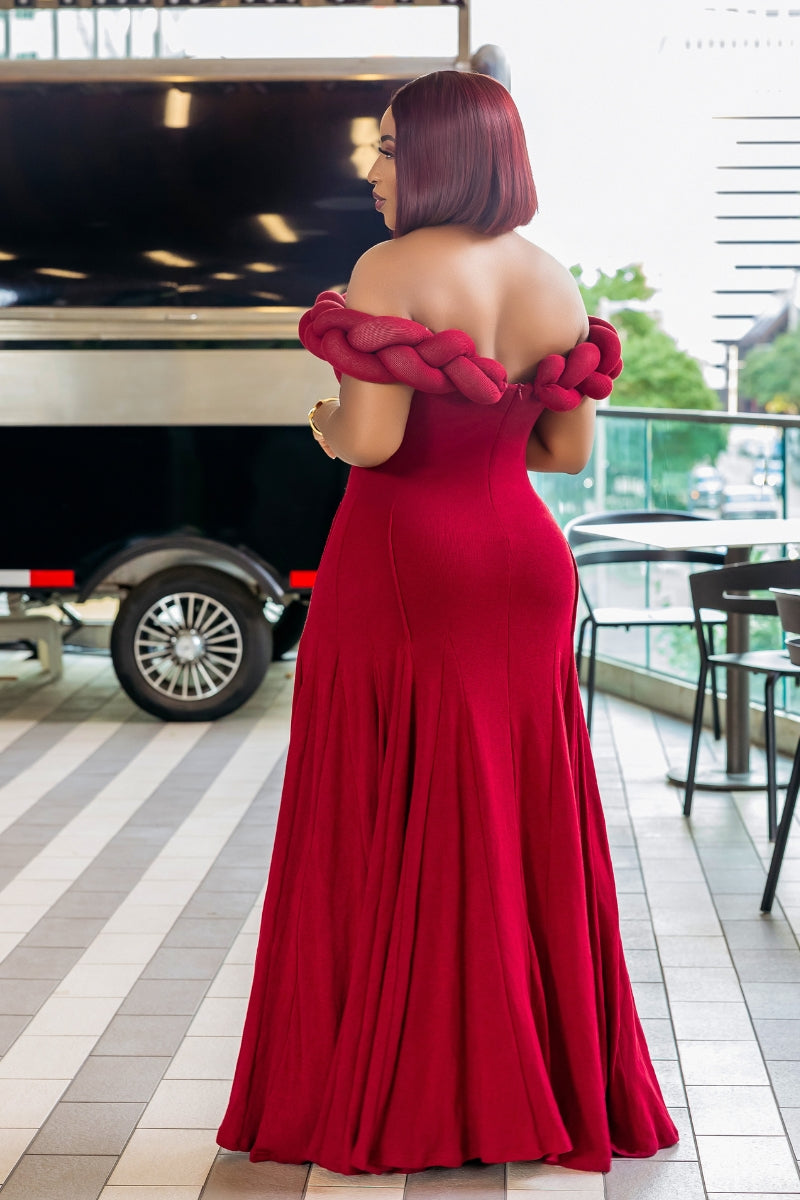 Hadassah Twist Dress | Wine