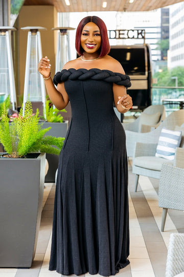 Hadassah Twist Dress | Black