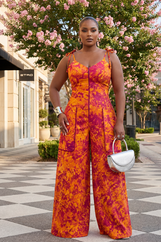 Moyo Imperial Jumpsuit |Orange Mix