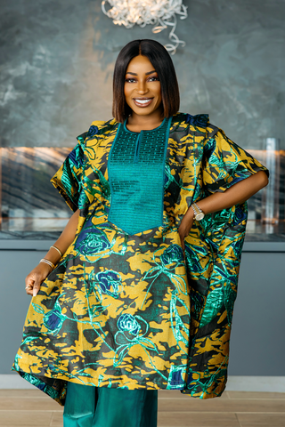 Olori Brocade Set|Orange