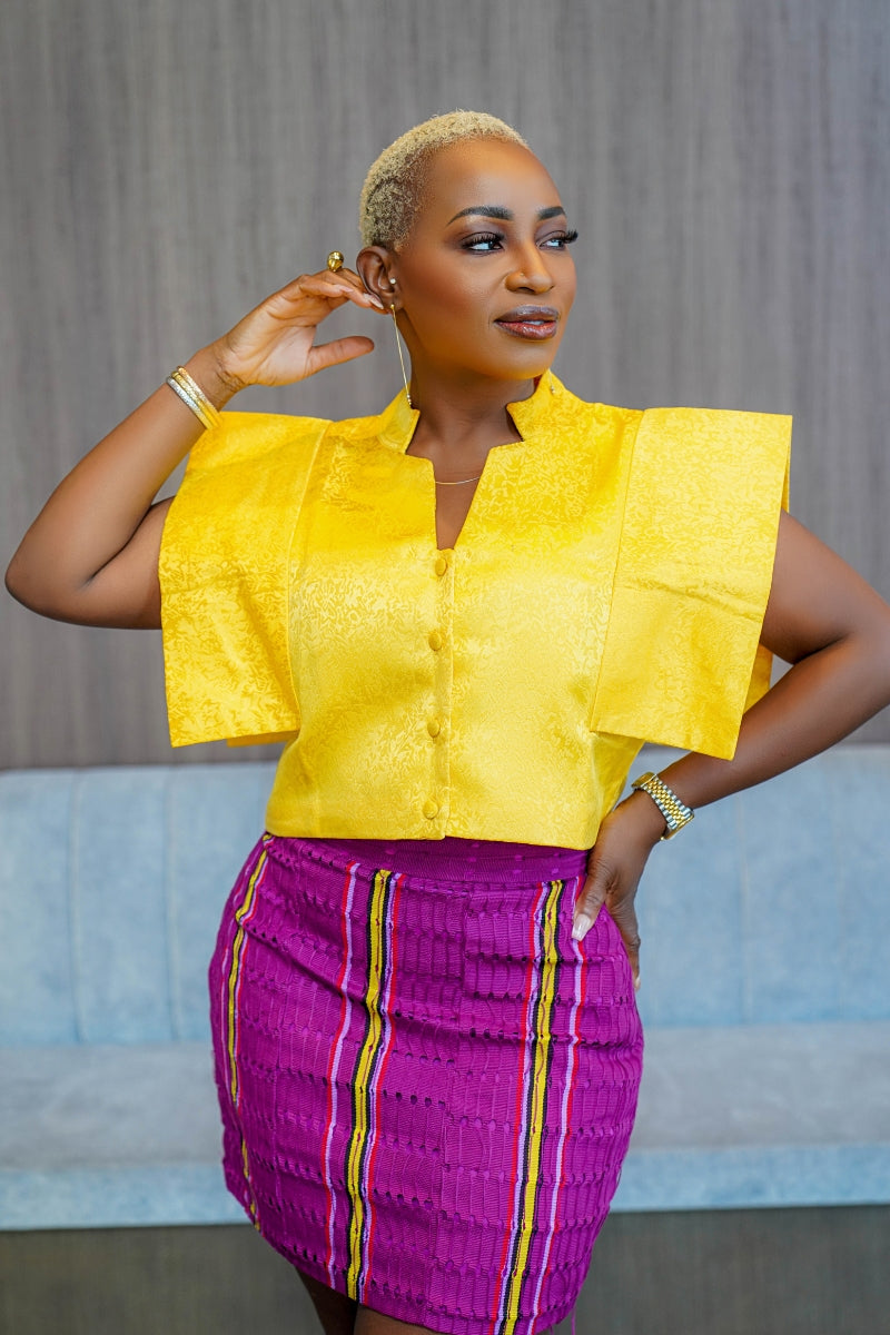 Lola Crop Top | Yellow
