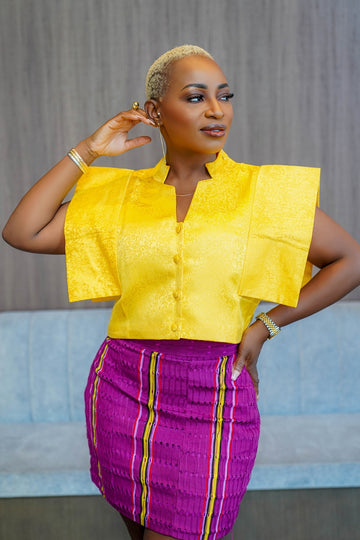 Lola Crop Top | Yellow