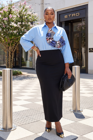 Untouchable Crop Shirt | Blue