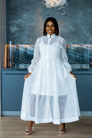 Snow Rhinestones Dress