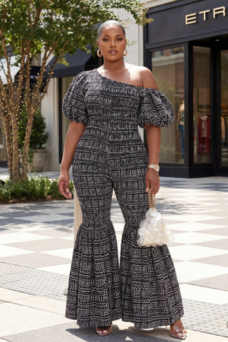 Elly Ankara Jumpsuit | Black