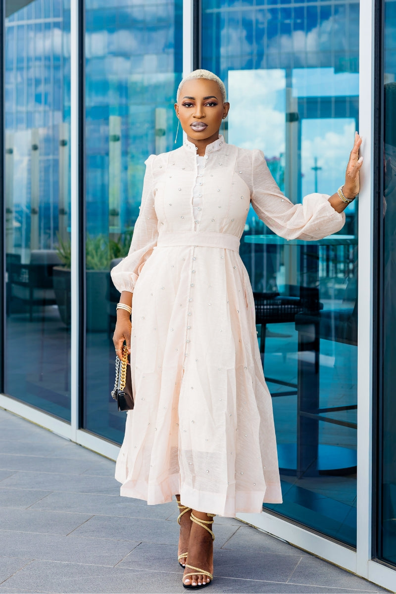 Snow Dress | Nude