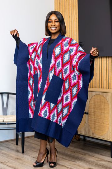 Ivy Akwete Kimono | Navy