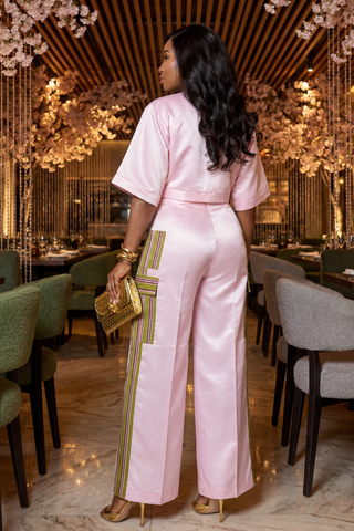 Allyson Luxe Pants Set | Blush Pink