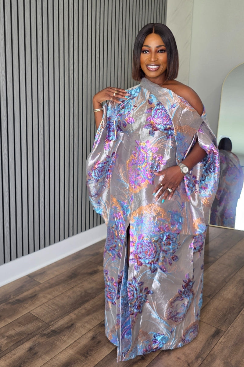 Abeni Off-Shoulder Boubou | Purple
