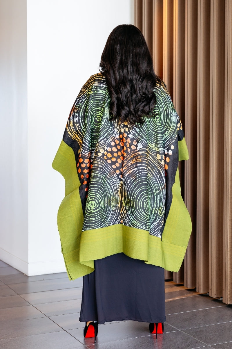 Delaiah Adire Kimono | Olive