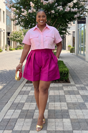 Fade Royale Short Set | Pink