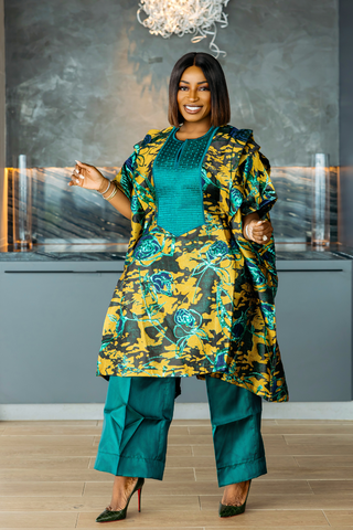 Olori Brocade Set|Orange
