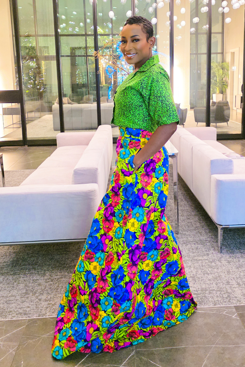 Idunnu Ankara Pants Set | Green