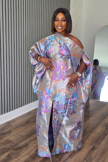 Abeni Off-Shoulder Boubou | Purple