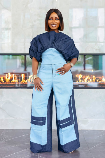 Sky 2-Tone Denim Set | Blue