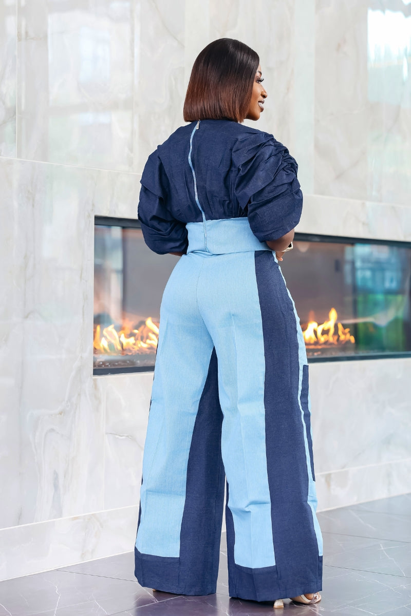 Sky 2-Tone Denim Set