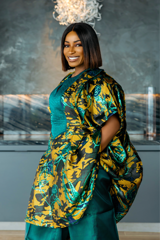 Olori Brocade Set|Orange