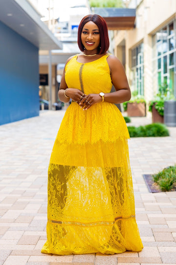 Lacey Dress | Yellow