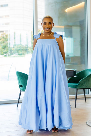 Elior Balloon Dress | Blue