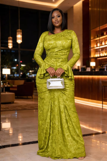 Aria Flowy Dress | Lime