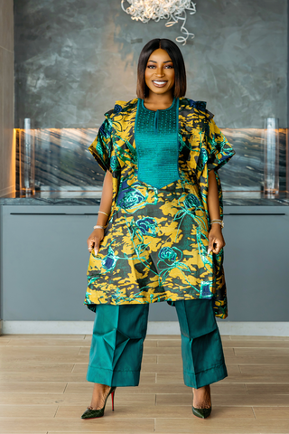 Olori Brocade Set|Orange