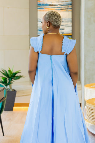 Elior Balloon Dress | Blue