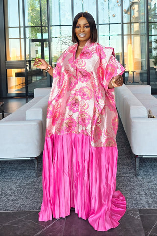 IJO Brocade Boubou | Pink