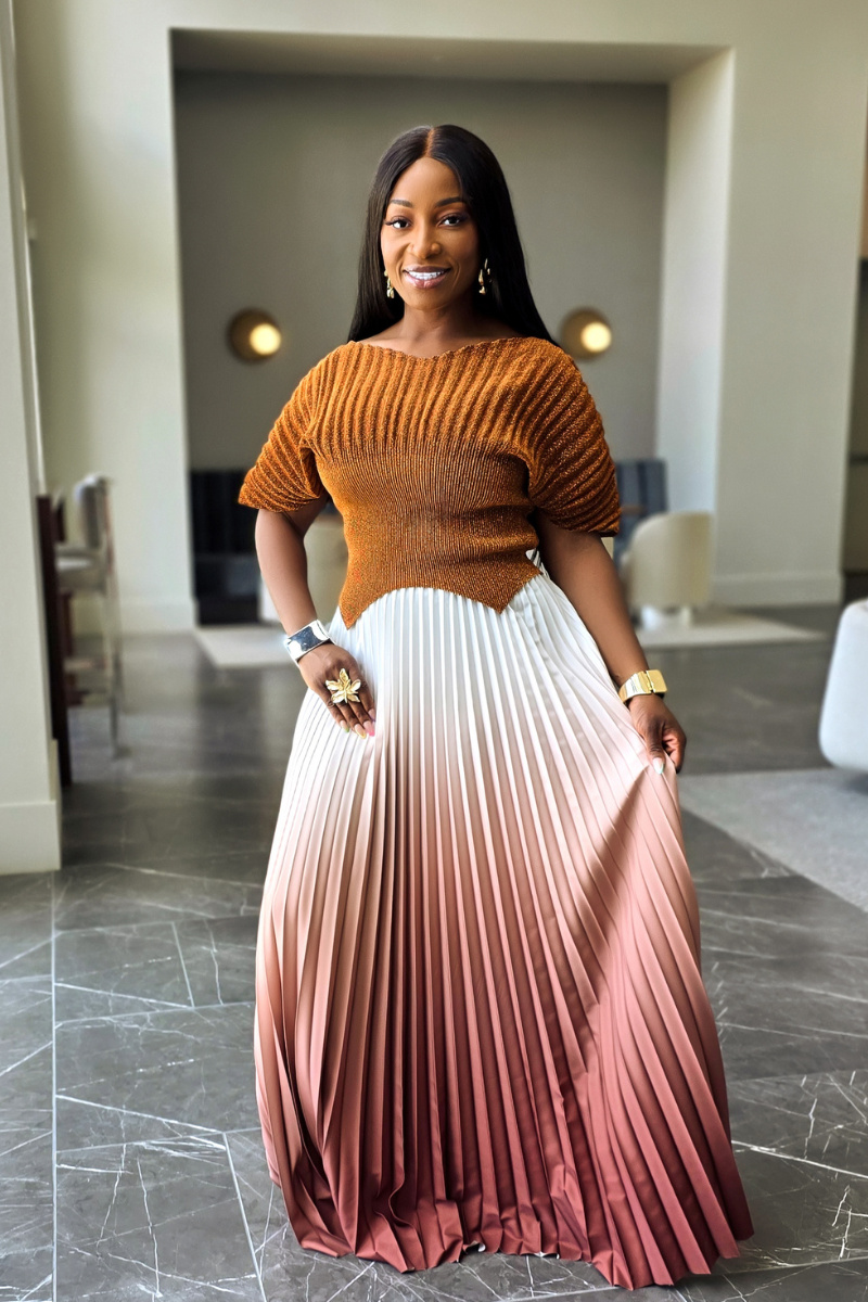 Mira Skirt Set | Brown