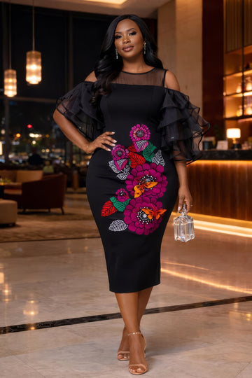 Jackie Floral Midi Dress