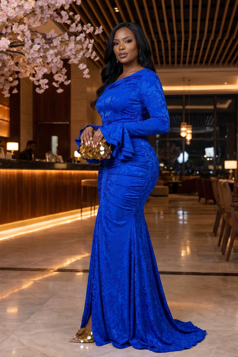 Aria Sculpt Dress | Blue